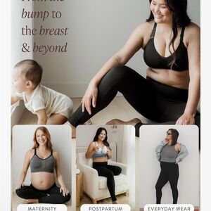 Kindred Bravely Black Maternity & postpartum Leggings NwT NEW